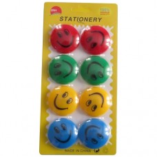 Happy faces magnets 4 cm diameter