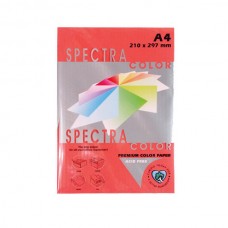 ورق لون واحد 100 ورقة وردي فاقع Spectra A4