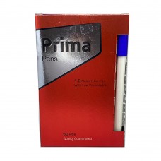 علبة أقلام جاف أزرق - 50 حبة Prima