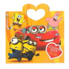 Sponge Bob and Cars Mini Coloring Book with Stickers