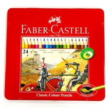 ألوان خشب 24 لون FABER CASTELL الغلاف معدن